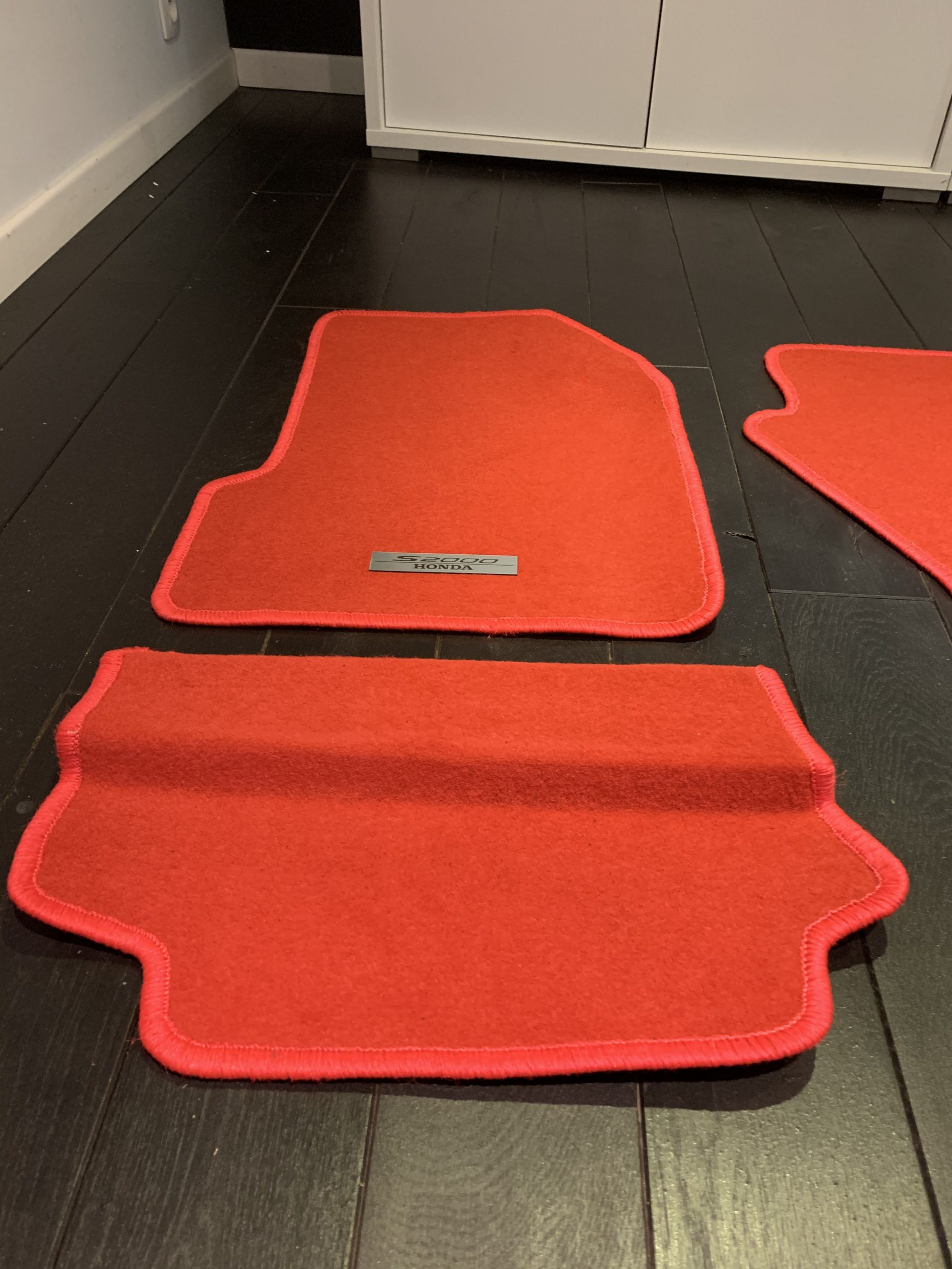 4 pièces JDM nuage dégradé couleur rouge tissu tapis de sol de